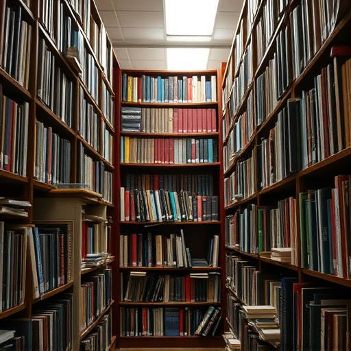 Image d'une étagère remplie de livres, symbolisant l'apprentissage continu et le développement des connaissances.