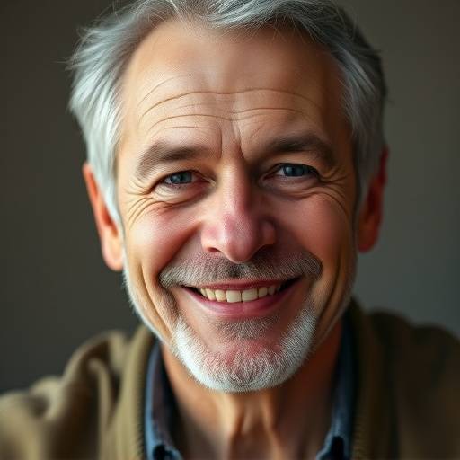 Portrait de Jean Dupont, un homme d'âge mûr avec une expression amicale.