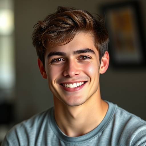 Portrait de Pierre Martin, un jeune homme confiant et souriant.